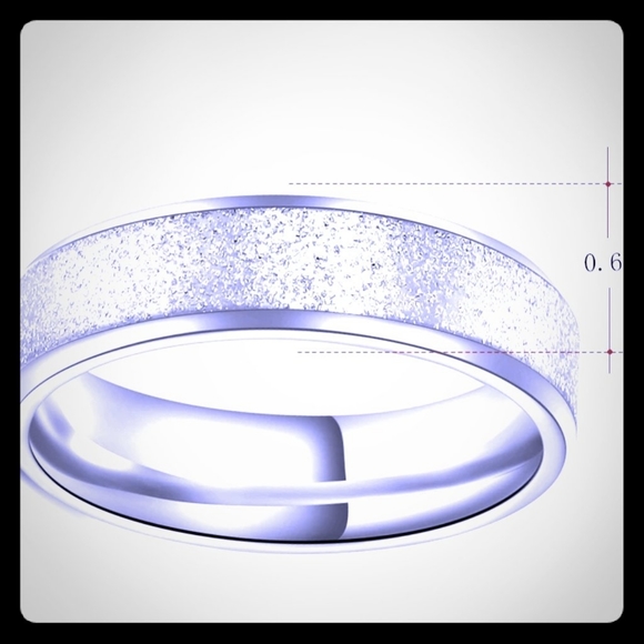 Silver Stainless Steel Band Ring - Picture 3 of 4